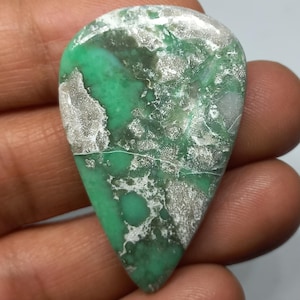 Australian Variscite Pear Cabochon Beautiful Cabochon Size-27×44×6mm Weight-48cts Loose Gemstone Making For Jewelry...VAR92671
