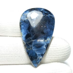 Blue Pietersite Cabochon,Pietersite Gemstone Pear Cabochon  (23×38×4mm,26cts) #A921407