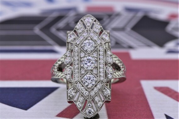 Minefelt Ansøger Under ~ Art Deco Ring Long Vintage Ring Art Deco Engagement Ring - Etsy Australia
