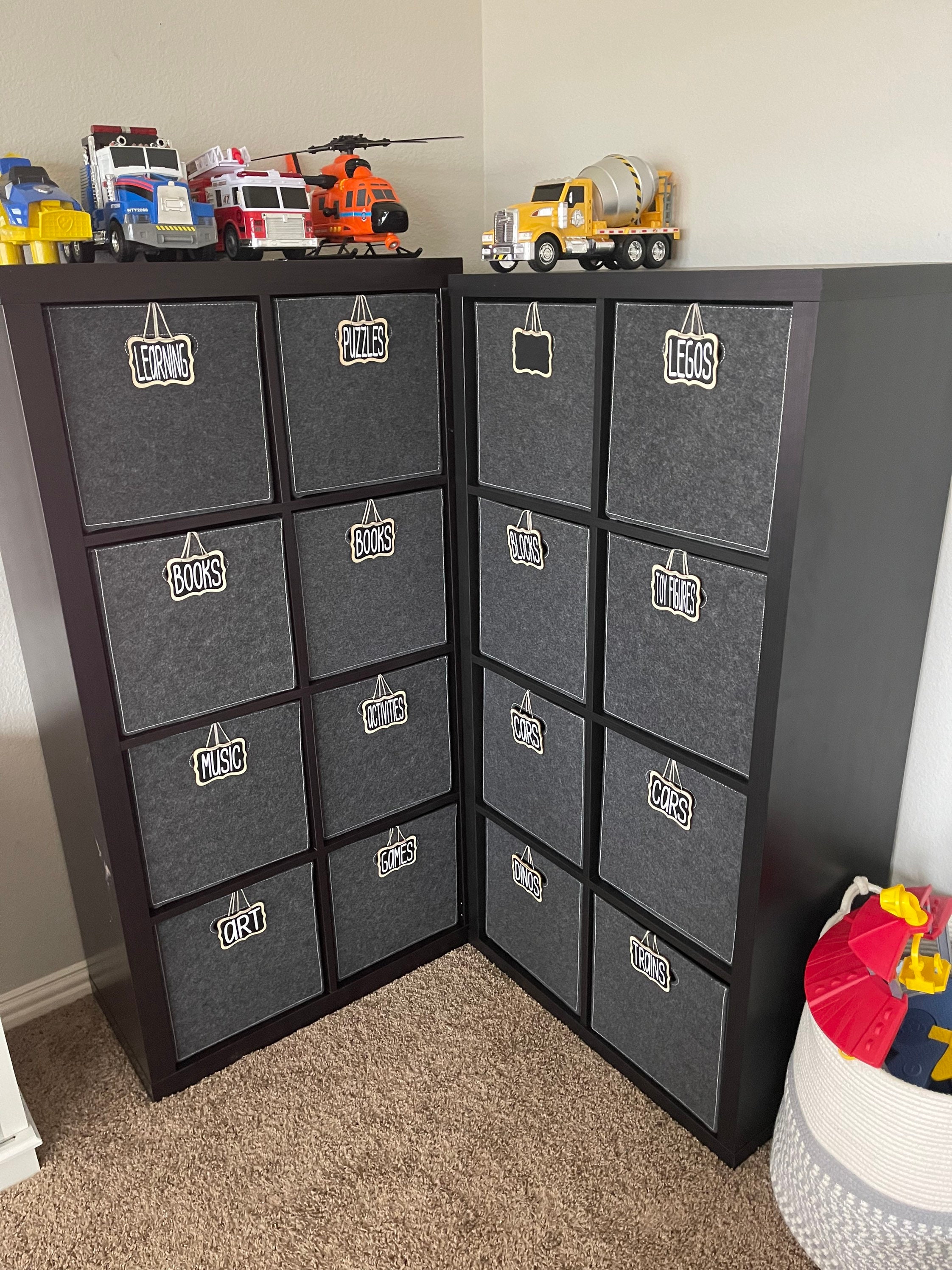 Mini Bins Set of 2 Small Organizer Bins Mini Canvas Storage 