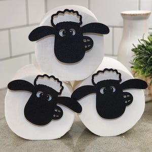 Sheep Toilet Paper Holder 3 Roll Set – Unique Housewarming Gift, Fun Bathroom Decor, Eco-Friendly Home Decor, Original Shaun Design Holder