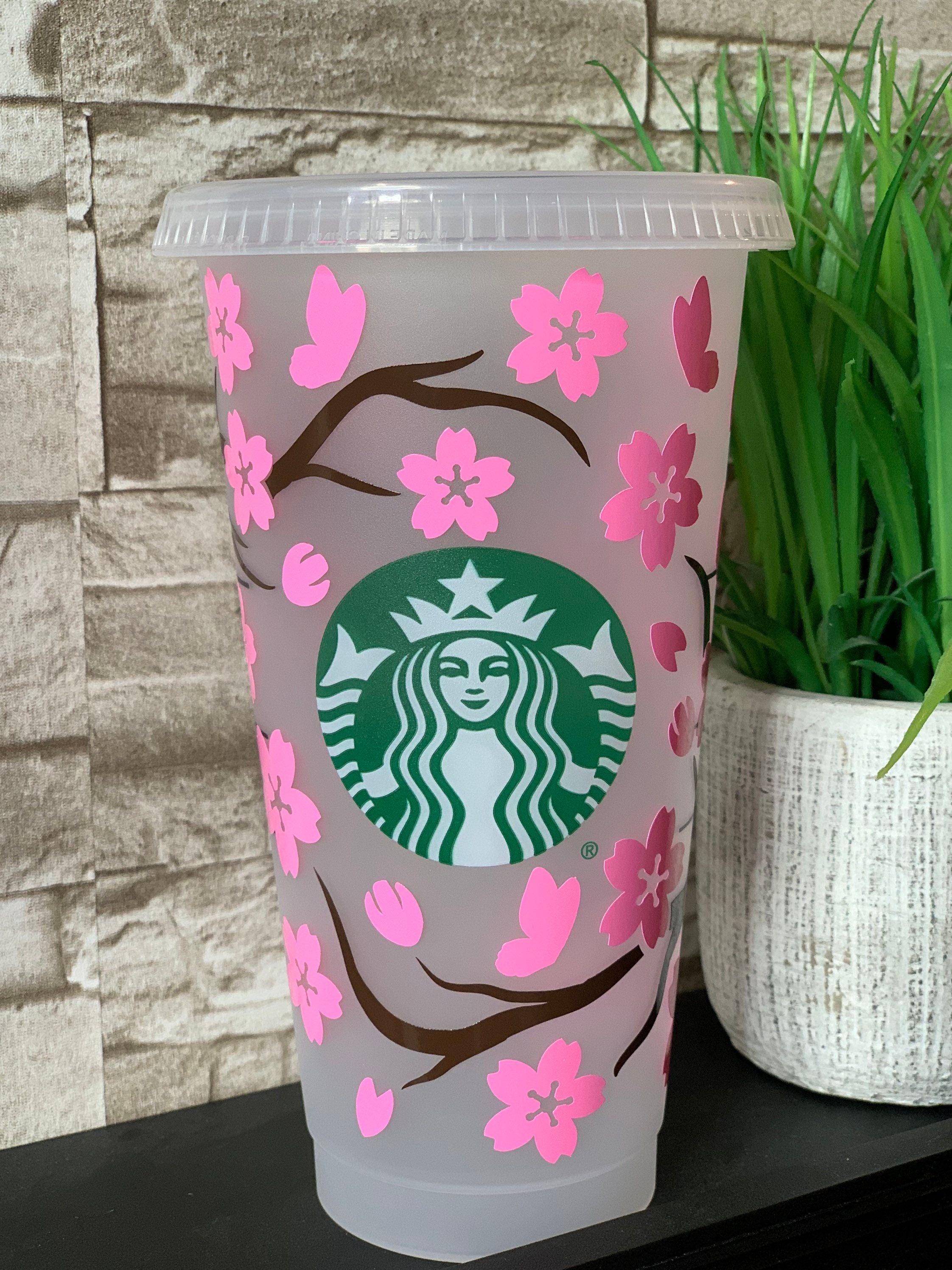 Cherry Blossom Starbucks Cup Spring Cups Floral Starbucks Etsy
