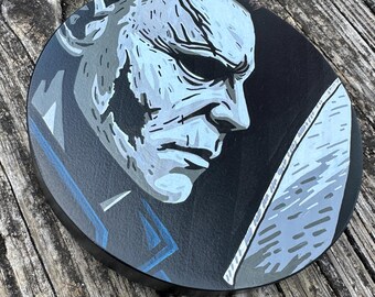 Halloween Michael Myers Coaster (2018) | Hand Painted 6” Round Wood Horror Coaster | The Shape of Evil
