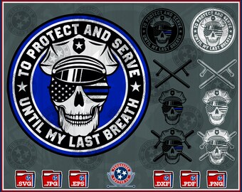 Thin Blue Line svg, Back The Blue, Law Enforcement, Police svg, Protect and Serve, CNC Machine, Cut File, Silhouette, Cricut, png, dxf, eps