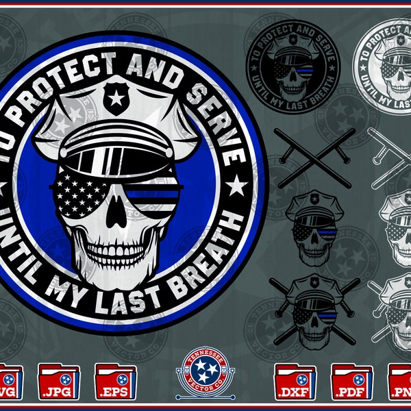 Thin Blue Line svg, Back The Blue, Law Enforcement, Police svg, Protect and Serve, CNC Machine, Cut File, Silhouette, Cricut, png, dxf, eps