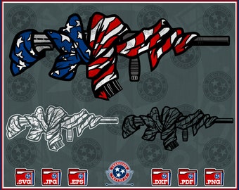 2nd Amendment svg, Gun Rights, Assault Rifle svg, Pew Pew, American Flag svg, Patriotic, CNC, Cut File, Cricut, Brother, png, dxf, eps, svg