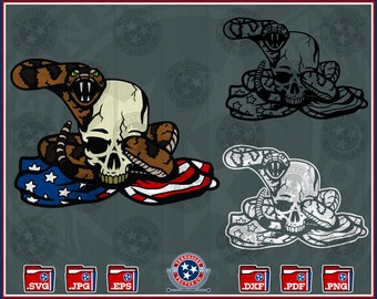 Gadsden Flag, Don't Tread on Me SVG, Skull, American Flag, FJB, Let's Go Brandon, Cut File, Silhouette, Cricut, Brother, png, dxf, eps, svg