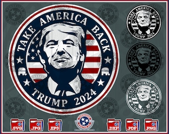 Donald Trump SVG, MAGA svg, Let's Go Brandon, Trump 2024, Make America Great Again, Cut File, Silhouette, Cricut, png, dxf, eps, svg