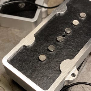 Jazzmaster style Pickup Cover Aluminum..Framed Open Top … compatible with Jazzmaster style pickups…..CNC Machined…Made In The USA