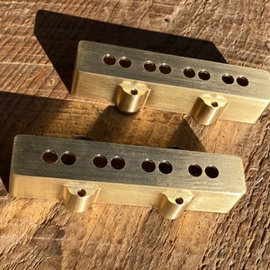 Brass Jazz Bass Style Pickup Covers…CNC machined … Made In The USA