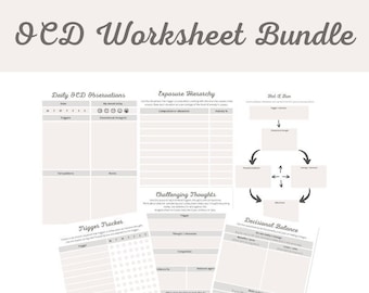 OCD Workbook | ERP Therapy Worksheets | Mental Health Printable | Self Care Journal | Digital CBT Diary | Therapy Planner | Symptom Tracker