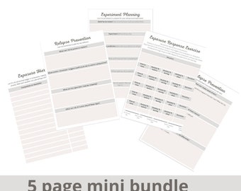 ERP Mini Bundle | ERP Workbook | OCD Workbook | Therapy Worksheets | Mental Health Printable | Digital Download | Exposure Response