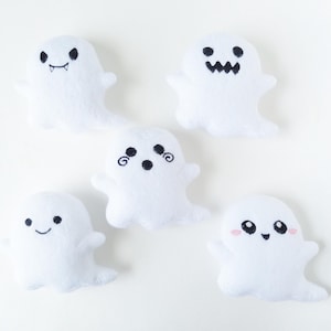 Halloween cat toys, spooky ghost face toys, haunted cat toys, cat nip fill, fleece toys for cats, gift for cat