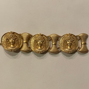 Gianni Versace 1980s Triple Romanesque Medallion Bracelet by Ugo Correani