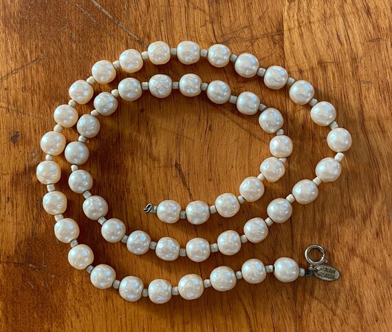 Miriam Haskell 26inch Single Strand Beaded Pearl … - image 5