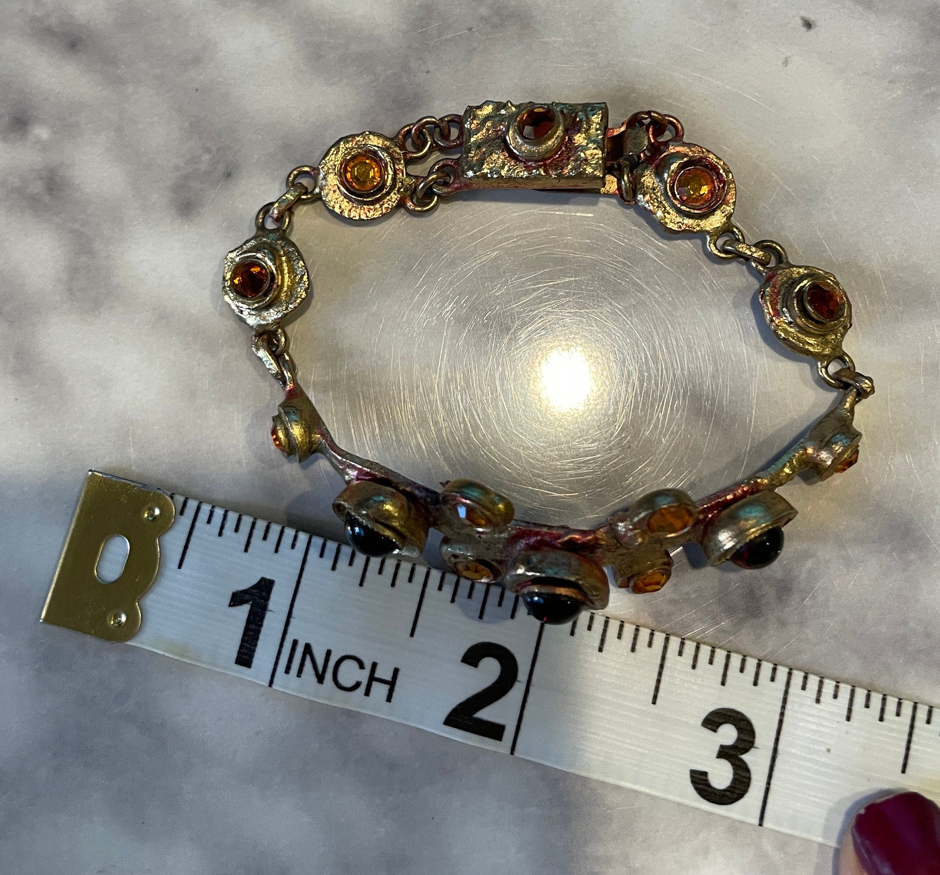 Bracelet Vintage REMY Style Henry Perichon - Occasion, Bijou Français Doré