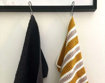Crochet Tea Towel Pattern – Set of 2 Textured Hand Towels - Beginner-Friendly PDF - Luter