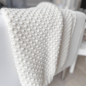 Crochet Blanket Pattern - Textured Throw - Beginner-Friendly PDF - Aster