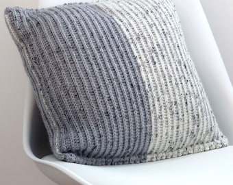 Crochet Pillow Cover Pattern –  Modern Textured Cushion - Beginner-Friendly PDF - Eylin