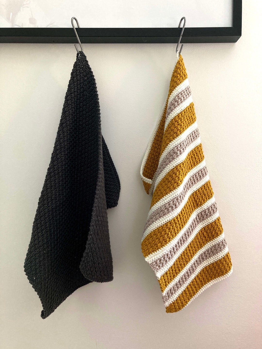 CROCHET PATTERN Tea Towel Luter Hand Towel Two Patterns Cotton Towel Etsy