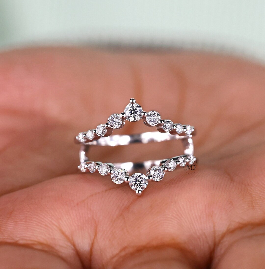 Lab Grown Diamond Ring Enhancers and Wraps Guard Ring Jacket, Matching