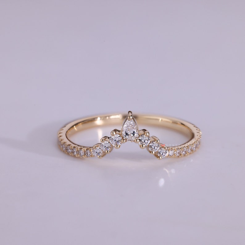 natural diamond band in 14kt solid yellow gold