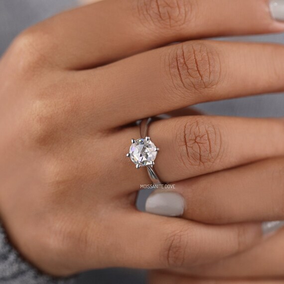 Double rose cut diamond on sale ring