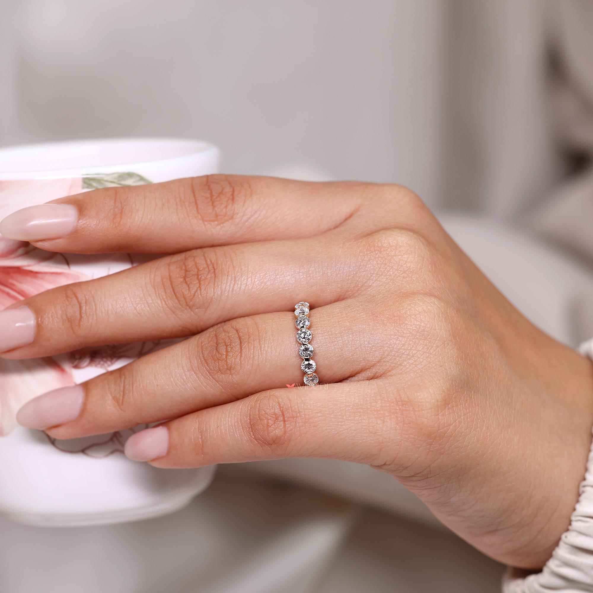ダイヤモンド ハーフエタニティ ラボグロウンダイヤモンド 結婚指輪