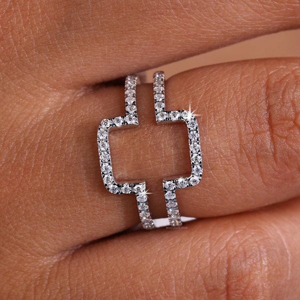 Emerald Cut Enhancement Bands - Etsy UK