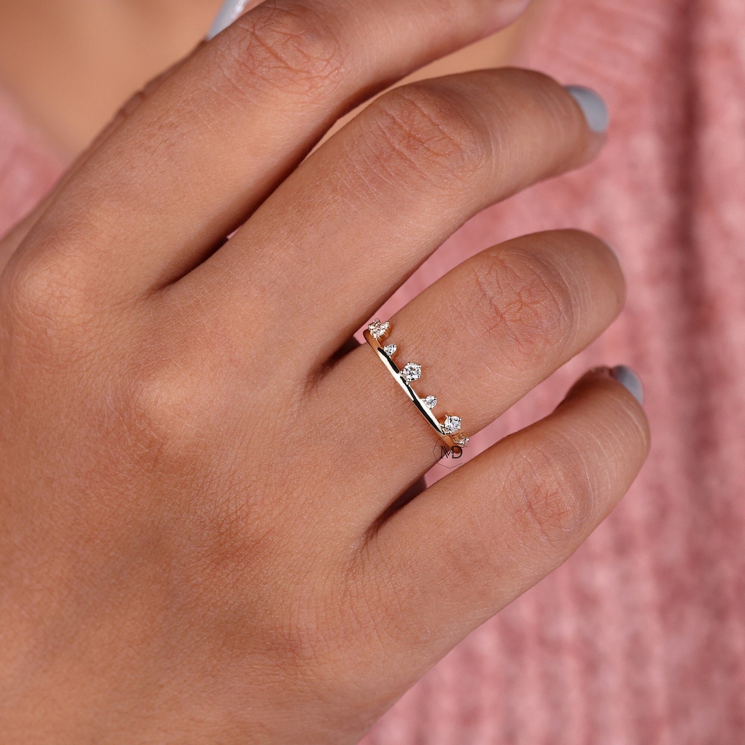 Lab Diamond Band for Engagement Ring Round Cut Lab Grown Etsy