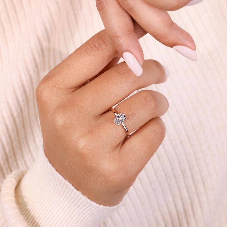 IGI Certified Lab Grown Oval Diamond Engagement Ring: Hidden Halo ...