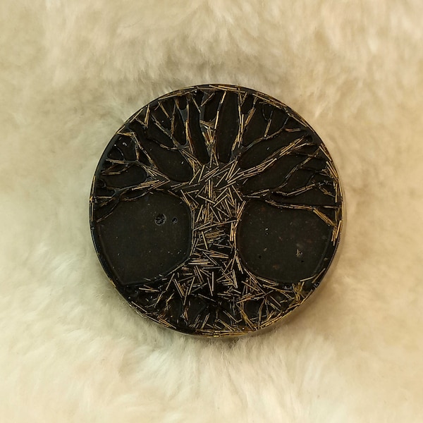Orgonite - Tree of Life, Tree of Life, Yggdrasil in cotton macramé, adjustable chain