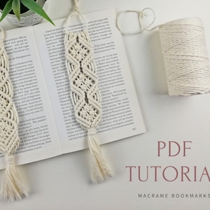 2 Macrame Bookmark Patterns PDF | Instant download Tutorial | Knot Guide Included