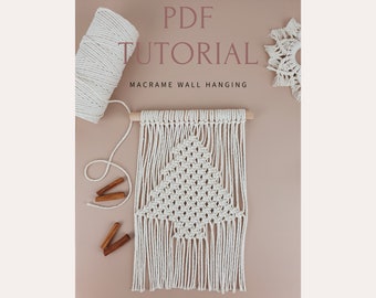 Macrame Pattern | Christmas Tree Wall Hanging PDF tutorial | Instant download | Knot Guide included