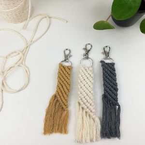 3 Macrame Keychain Patterns PDF Instant download Tutorial Knot Guide included image 3