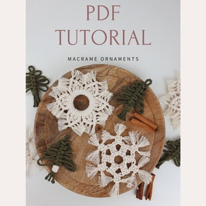 Macrame Christmas Ornament Patterns | Instant Download Tutorial | Knot Guide Included