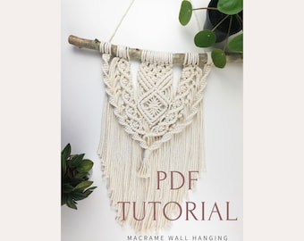 Macrame Pattern | Wall Hanging PDF tutorial | Instant download | Knot Guide included