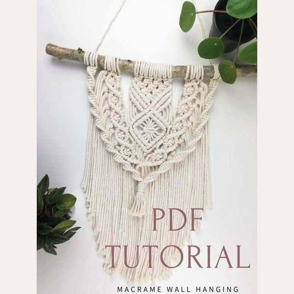 Macrame Pattern | Wall Hanging PDF tutorial | Instant download | Knot Guide included