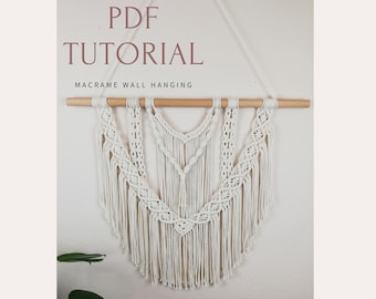 Macrame Pattern | Wall Hanging PDF tutorial | Instant download | Knot Guide included