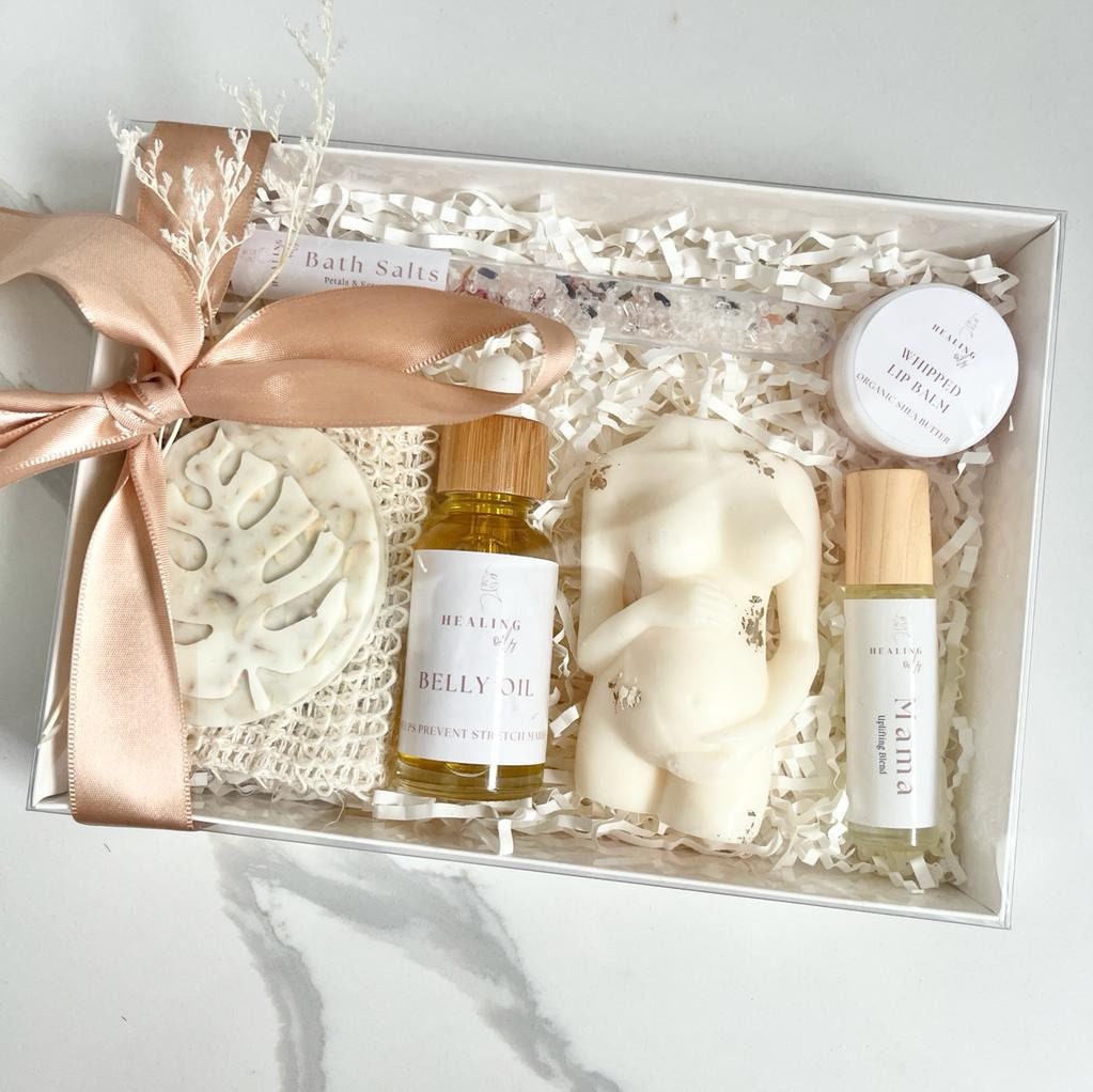 Pregnancy Gift Mum to Be Pregnant Candle Belly Oil Gift Box Goat Milk
