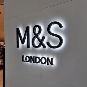 Outdoor Business Custom Led Sign, Backlit Stainless Steel 3D Letter Sign Storefront Illuminated Company Logo Words Signage, Outdoor Logo