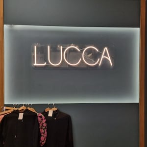 Lucca Lettering Wedding Neon Sign | Custom Neon Sign | Wedding Gift | Wedding Decor ...