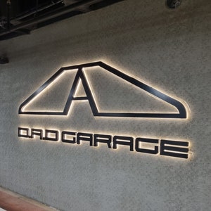 3D Letters Business Outdoor Signs, Backlit Stainless Steel 3D Letter Sign Storefront Illuminated Company Logo Words Signage, Spa Sign