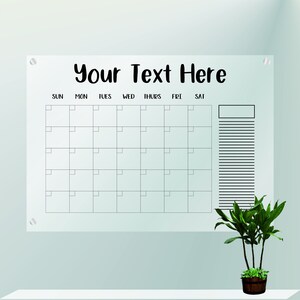 Acryl Business Charts, gepersonaliseerde Family Plan boards, Speciale droge wiskalender op transparant acryl, maandelijkse muurkalender 2022