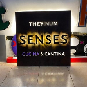 Backlit Company Sign, 3d Logo Custom Signage, Metal Light Custom Business Sign, Brushed Office Wall Sign, Company Sign, Personalized Sign