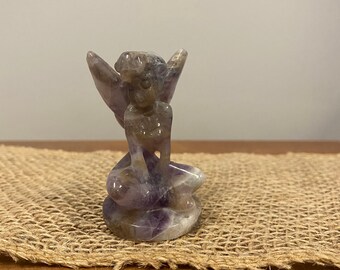 Dream amethyst Tinkerbell carving | crystal Tink