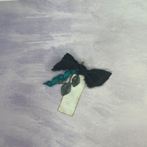 Denim Bow Junk Journal Dangle | Blue-Themed Journal Charm