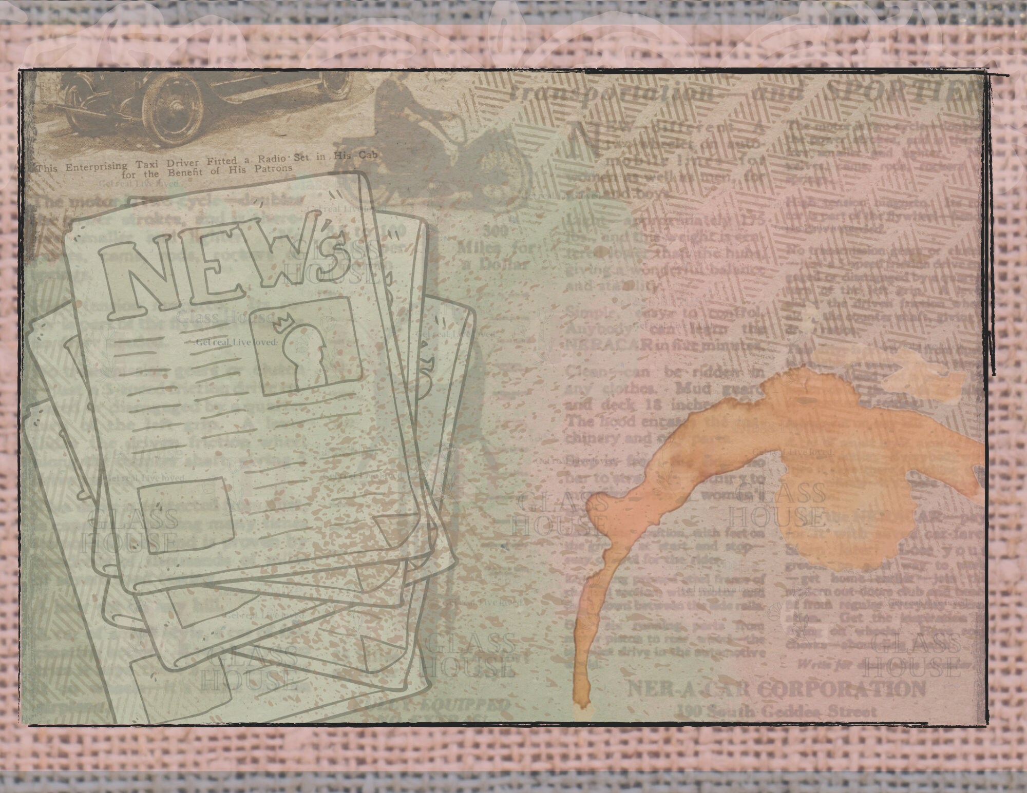 Tattered Newspaper Junk Journal Printable Pages Vintage Newspaper