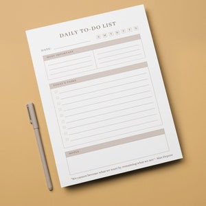 Printable Daily To-Do Checklist I Digital Download I PDF Printable I Instant Download I ADHD Focus I Daily List I Organization I Mom I Dad