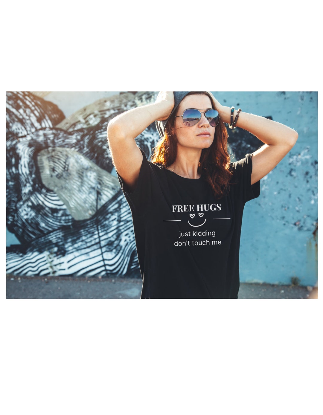 Free Hugs Just Kidding Don't Touch Sweatshirt